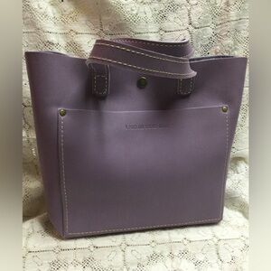 Mini  Portland Leather Goods tote bag. Lavender